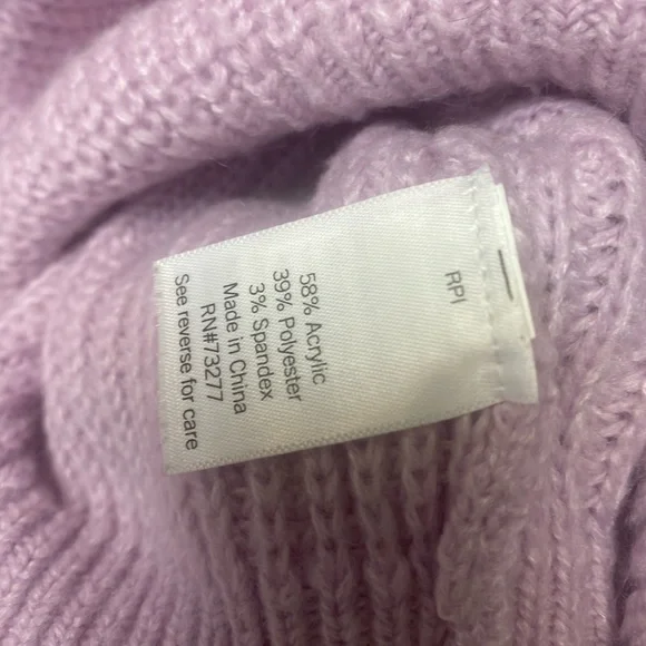 SO Women's Lilac Turtleneck Sweater - Picture 7 of 8